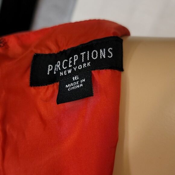 BRAND NEW PERCEPTIONS NEW YORK SLEEVELESS INVISIBLE BACK ZIPPER CLOSURE DRESS - Picture 8 of 15